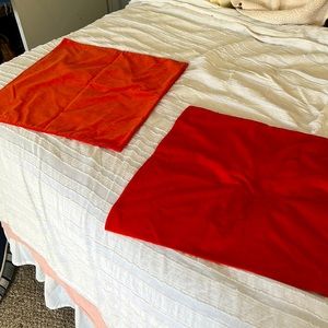 Orange pillow cases